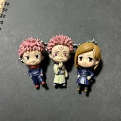 呪術廻戦 キーホルダー3点セット　・虎杖悠仁・釘崎野薔薇・両面宿儺