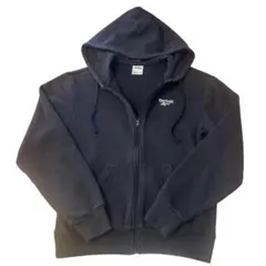 Reebok（リーボック）ジップアップ パーカー ブラック Mサイズ 薄手起毛