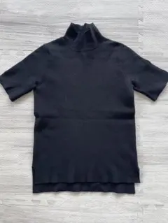 ZARA ニットタートルネックトップス　半袖ニット