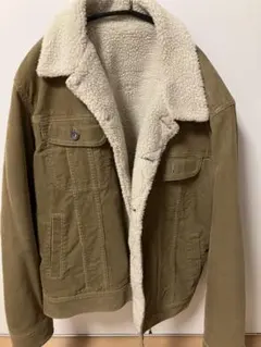 【最終値下】ボア襟付きカジュアルジャケット オリーブ