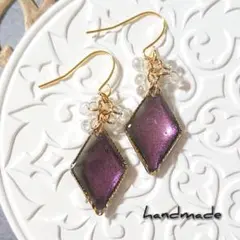 ≪104 グレー≫レジンピアス 400円 - メルカリ