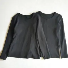 2点おまとめ★極美品★ユニクロ 超極暖ヒートテッククルーネックT ブラック S