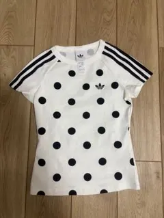 Lサイズ アディダス 白 水玉 adidas ドット柄 半袖Tシャツ - メルカリ