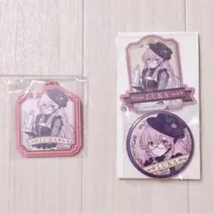 巡音ルカ 初音ミク グッスマくじ F賞 缶バッジステッカー G賞 ラバーチャーム