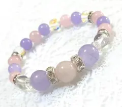 アメジスト　ローズクオーツ　パワーストーンブレスレット