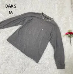 ダックス【M】ハフボタンカットソー　バンドカラーシャツ　コットン　ナイロンのサムネイル