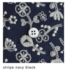 field of flower stripe navy black