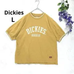ディッキーズ　カットソー 半袖　ロゴプリント　クルーネック　Tシャツ　マスタードのサムネイル