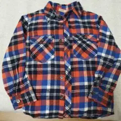 チェック柄ネルシャツ 100