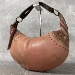 COACH コーチ ワンショルダーバッグ ホーボー 　スタッズ　ピンク Y2K