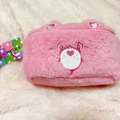 SHEIN X Care Bears ピンクぬいぐるみベア 大容量コスメバッグ