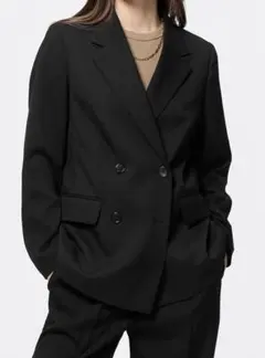 ダブルブレストジャケットZ　ブラック　XL