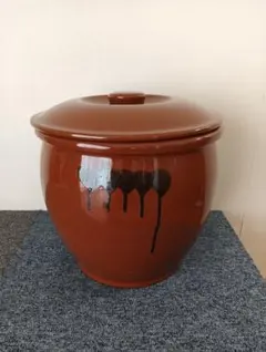 漬物容器 かめ2つ 久松寸胴8号蓋あり 4号蓋なし かめ