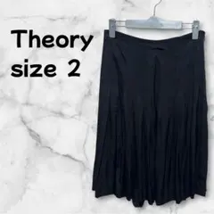 【M-309】 theory セオリー プリーツスカート シルク素材 M相当のサムネイル