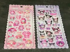 可愛いキャラクター ステッカーセット 2シートメロクロ