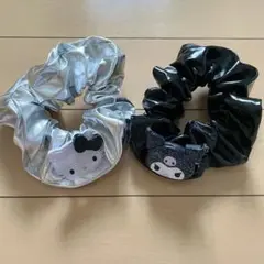 【サンリオ】 終売品 キティ クロミ シュシュ ヘアゴム マスコット ラメ