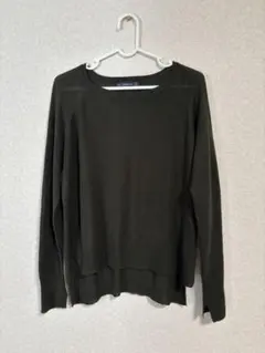 ZARA ダークグリーン 長袖ニット M