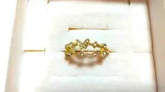 スワロフスキー 使用 パピヨン 蝶 バタフライ 2連 リング