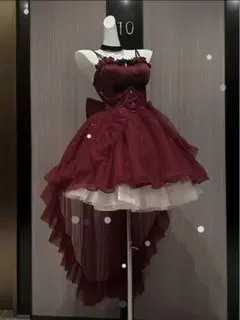 未使用 ゴスロリ・ロリータ ドレス ワインレッド