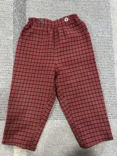 Familiar チェック柄 ロングパンツ 90cm