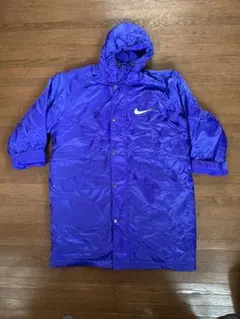 90s ナイキ NIKE ベンチコート ボア ジャケット スウォッシュ 銀タグ