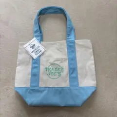 TRADER JOE'S ミニトート　パステルブルー