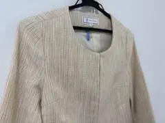 ROPE' PICNICノーカラージャケットセレモニー・通勤ツイードセットアップ