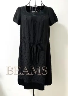 BEAMSドットワンピース ブラック　Mサイズのサムネイル