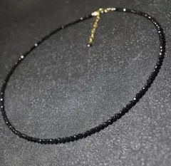 ブラックビーズネックレス 32cm