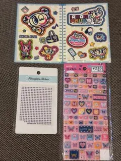 セリア　タイルシール　デコ　イオン　 エンジェルブルー　ノベルティ　ステッカー