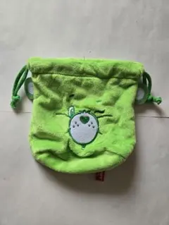 ☆新品未使用☆CareBears ふわふわフェイス巾着 Part2 緑色