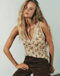 ZARA フラワートップス レース キャミソール Sのサムネイル