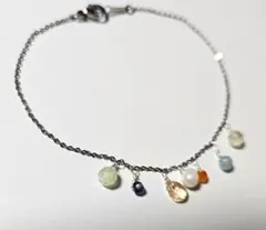 純チタンブレスレット(あこやパール・インペリアルトパーズ・プレナイト他)