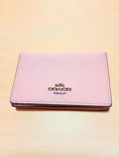 美品 COACH ピンク 名刺入れ