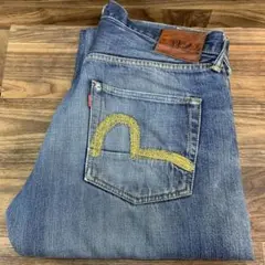 中古 EVISU No.2 刺繍カモメ デニムパンツ