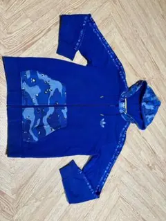adidas 迷彩柄フード付きジャージ UK S