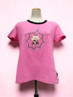 アルベロベロ OLLEBOREBLA ぶたさん ビジュー Tシャツ ピンク Mのサムネイル
