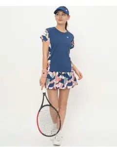 ルコック レディース グラフィックゲームシャツ.スコート.サンバイザー.セット