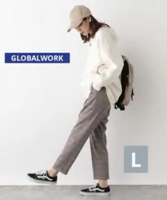 【GLOBALWORK】あったかウツクシルエットテーパード L
