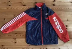 裏地付きadidas ネイビー/レッド ジャケット 140