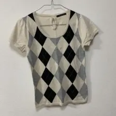 INGNI アーガイル柄 半袖ニット Mサイズ