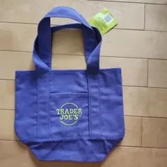 新品 TRADER JOE'S ミニ キャンバス トートバッグ パープルのサムネイル