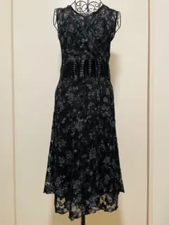 EDDYFORMATION 2枚セット ドレス 花柄ロングワンピース レース