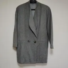 グレー ダブルボタン チェスターコート