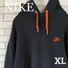 【レア】NIKE ブラック オレンジ　パーカー XL