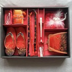 七五三 7歳 小物セット 草履 バッグ はこせこ 扇子 髪飾り 豪華フルセット