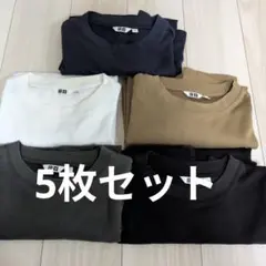 エアリズムコットンオーバーサイズTシャツ/5分袖