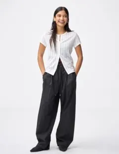 ジーユー バレルレッグプルオンパンツQ XLサイズ