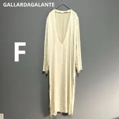 美品GALLARDAGALANTE タグ付き　薄手ワンピース　黄色 Vネック　F