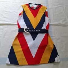 ミカレディ　半袖ワンピース ストライプ 清楚 お嬢様 昭和レトロ コスプレ